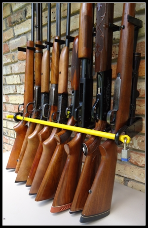 Rifle Rack for 9 Guns | Locking Wall Gun Rack | Locking Rifle Rack |