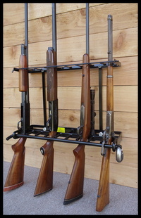 gun racks for wall mount; for standard type long guns with wood stocks; sho...